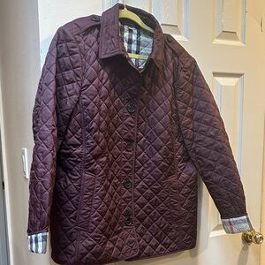 Burberry Quilted Jacket - Deep Burgundy